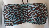 Brown Animal Print Two Piece Swimwear, Bikini